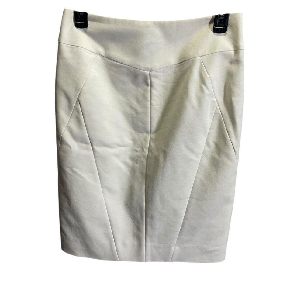 Antonio Melani Womens Pencil‎ Skirt Size 4 Off-White Cotton Blend